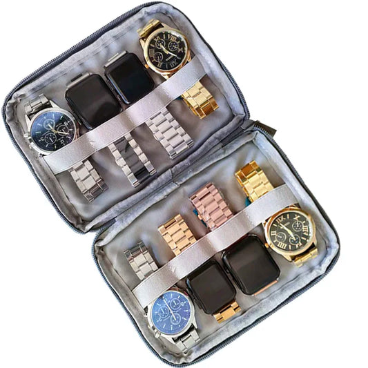 Multifunction 8-Slot Travel Watch Organizer