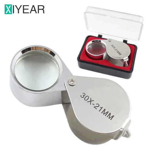 10x-30x Triplet Jewellery Loupe Magnifier – Professional Magnifying Glass for Diamond & Gem Inspection