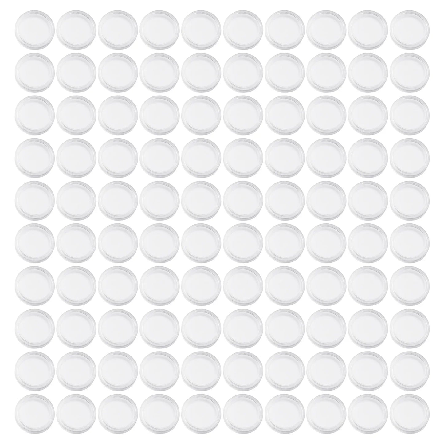 100-Pack 16mm Clear Coin Holder Capsules – Transparent Round Protection Cases for Coin Display & Storage