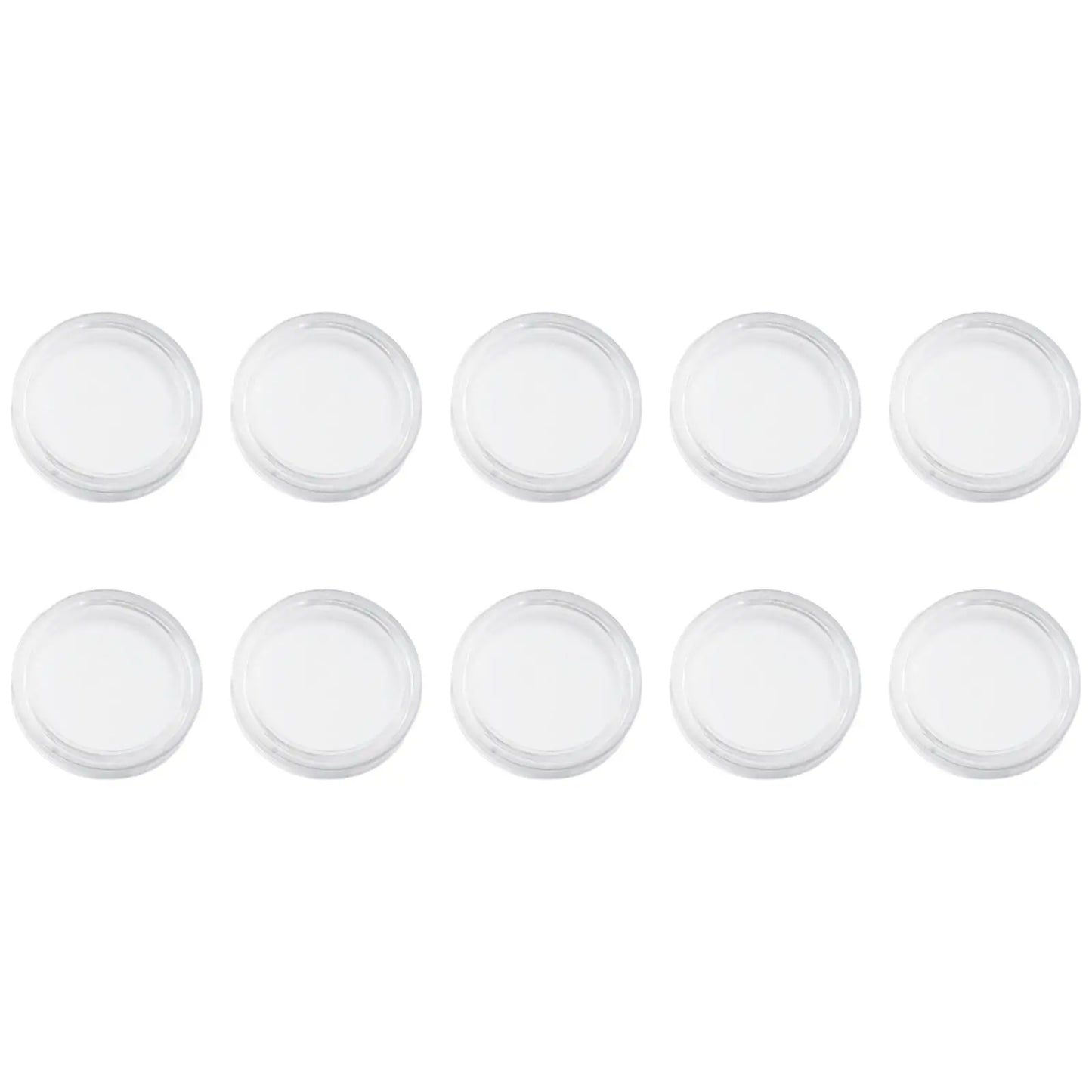 100-Pack 16mm Clear Coin Holder Capsules – Transparent Round Protection Cases for Coin Display & Storage