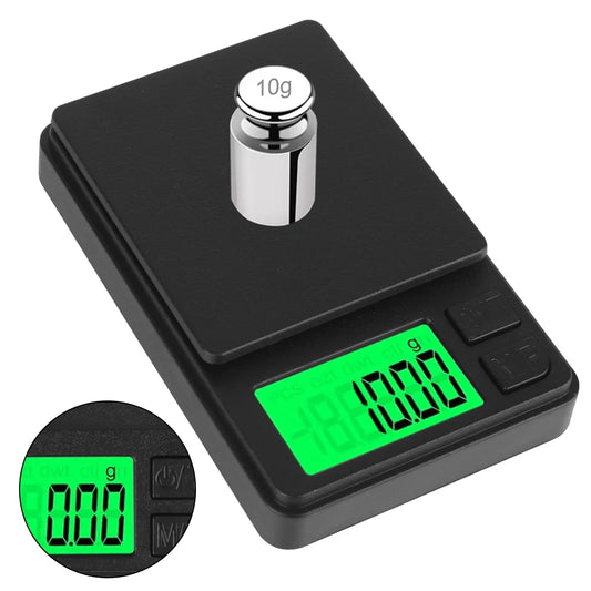 Mini Digital Pocket Scale - 0.01g Precision, LCD Backlight (100g/200g)